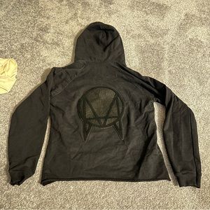 OWSLA Black Hoodie with Large Black Logo Patch